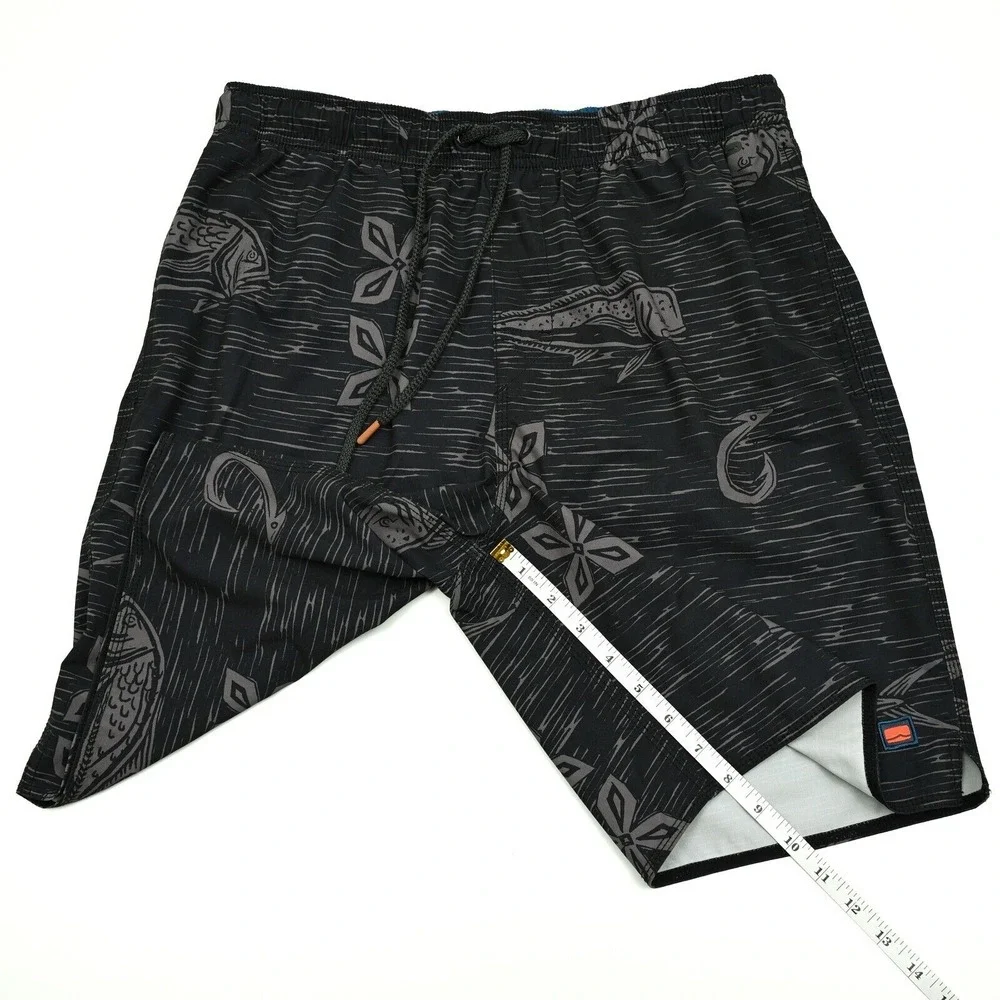 Cova Swimming Fish AOP Men's Swim Trunks‎ Medium Drawstring Closure Beach Resort